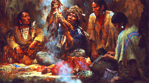 Ritual chamánico, evento  sagrado que involucra diferentes elementos como música, danza, cantos, uso de plantas sagradas...