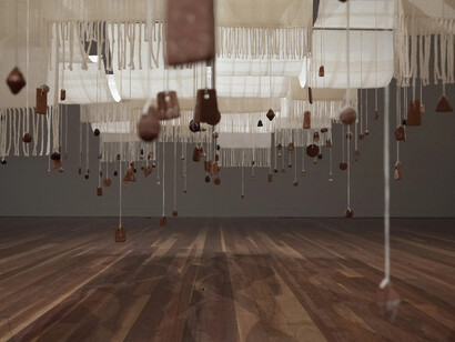 Caroline McQuarrie, The land, again, exhibition view. Courtesy of Jhana Millers Gallery