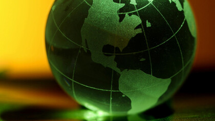 Amerika auf der Weltkugel