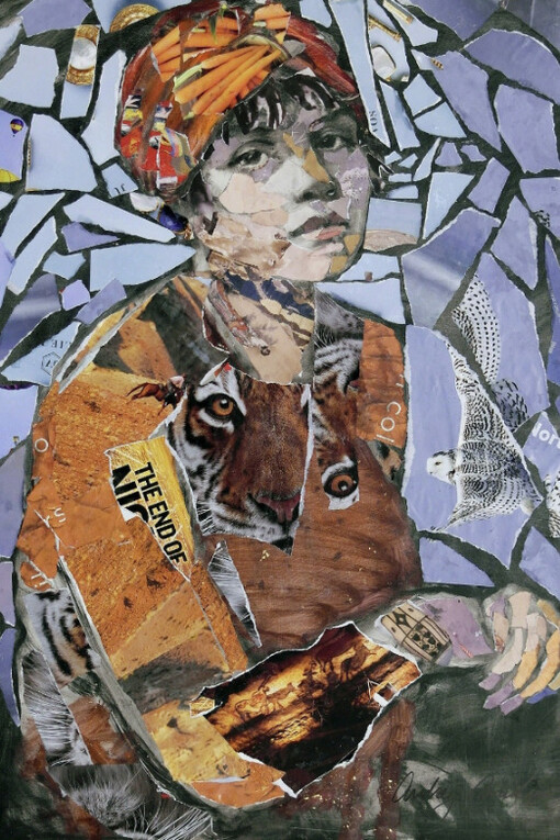 EnSamblage, collages by Audrey Anastasi. Courtesy of Tabla Rasa