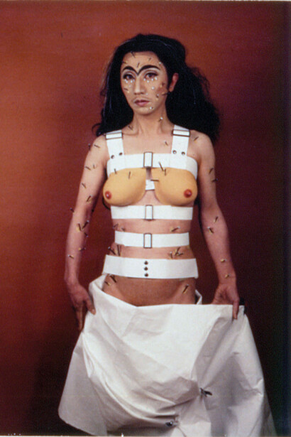 Yasumasa Morimura, M’s self-portraits, Frida, 1995, polaroid, cm 10x13. Courtesy of Museo Civico Pier Alessandro Garda