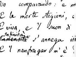 Parole. È con le parole, e soltanto grazie ad esse, che il poeta può aspirare ad esprimere l’inconoscibile, l’irrazionale, cercando di unire armoniosamente il suo respiro a quello dell’Universo. L'infinito, Giacomo Leopardi