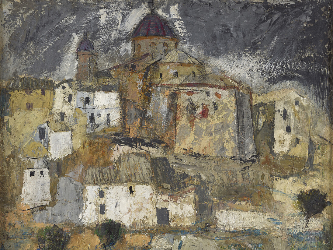 Anne Redpath, Requena, oil on panel, 51 x 61 cm