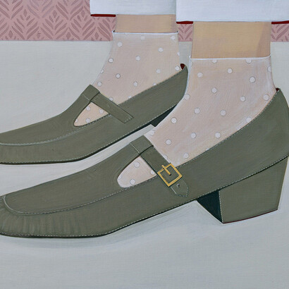 Angela Burson, Vintage taupe (detail), 2025. Courtesy of Hashimoto Contemporary Gallery