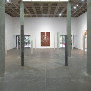 Claudia Comte, Lost in the forest, vista de exhibición. Cortesía del Galería OMR