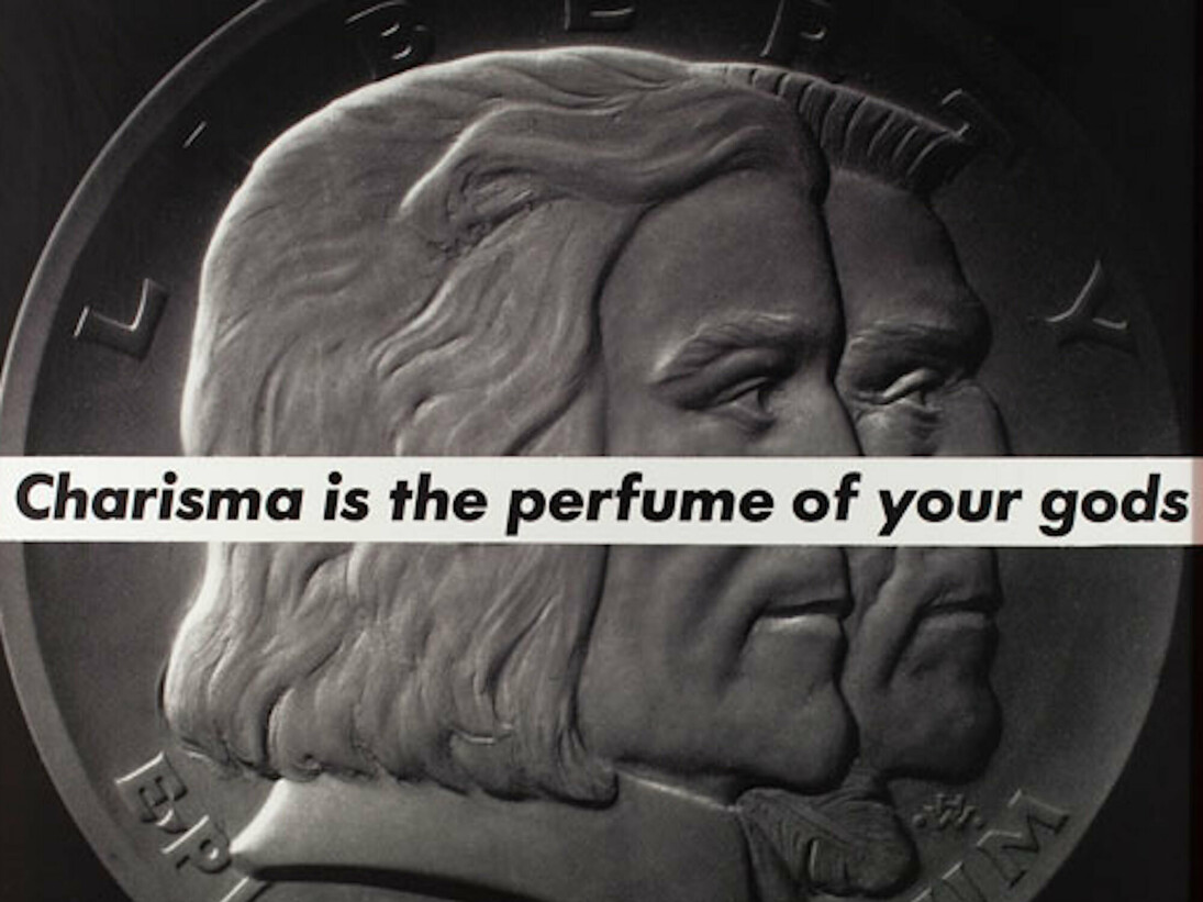 Untitled (Charisma is the perfume of your gods), 1982, photograph, 49 × 48 in. (124.46 × 121.92 cm), Allen Memorial Art Museum, Oberlin College, Ohio. Purchased with funds provided by Carl R. Gerber (OC 1958), in memory of Elizabeth Ann Gerber. Courtesy of National Gallery of Art
