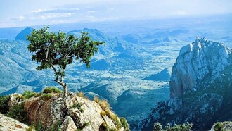 La valle vista dal Zomba Plateau, Malawi