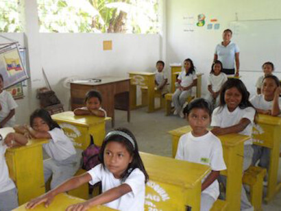 Children at school in Ecuador