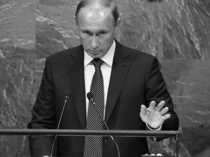 Russian President Vladimir Putin addresses the UN General Assembly in 2021