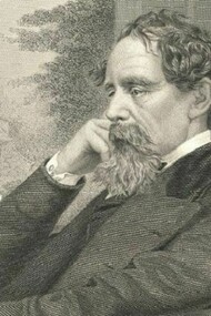 Portrait of the british novelist Charles Dickens