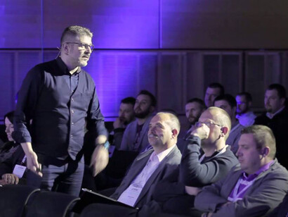 Dr.sc. Robert Kopal holding a lecture