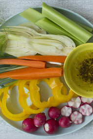 The Roman "cazzimperio", that is the “pinzimonio” or vinaigrette where to dip raw veggies