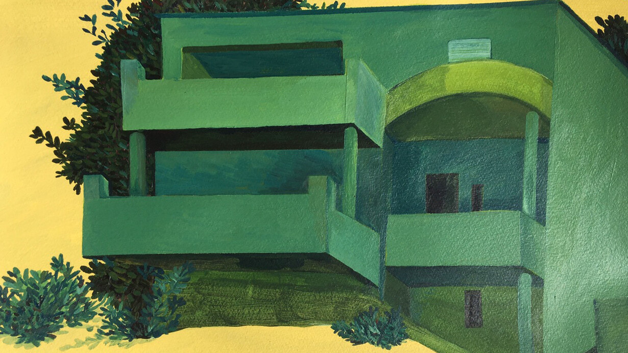 Farida El Gazzar, Feelings of abandonment are real, 2021, acrylic on paper, 30 x 42 cm (dimensions unframed). Courtesy Kalfayan Galleries, Athens – Thessaloniki