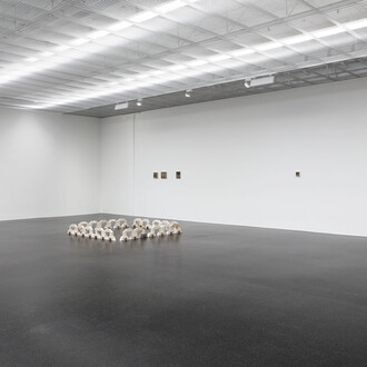 Georg Pinteritsch, In the service of belonging, within the group of real men, behaving in ways that are rewarded, exhibition view. Courtesy of Lentos Kunstmuseum