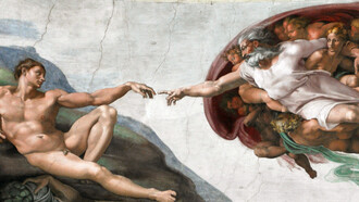 Michelangelo, Creazione di Adamo, 1511 circa, affresco, 280 x 570 cm. Città del Vaticano, Musei Vaticani, Cappella Sistina