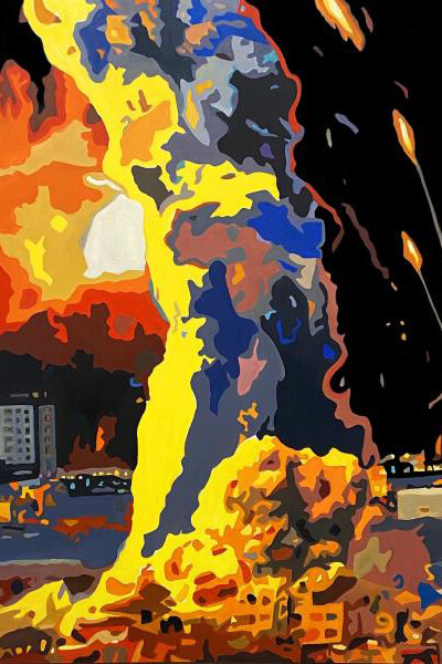 Grace Graupe-Pillard, Scorched (detail), 2023. Courtesy of Hal Bromm Gallery