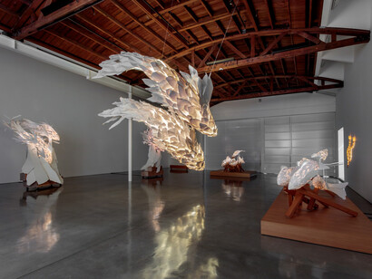 Frank Gehry, exhibition view. Courtesy of Gagosian