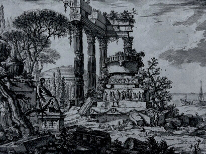 [Vignetta del titolo], 115 x 182 mm. Retrieved from Ficacci, L. (2022). Various Works. In Piranesi: The Complete Etchings (p. 324)