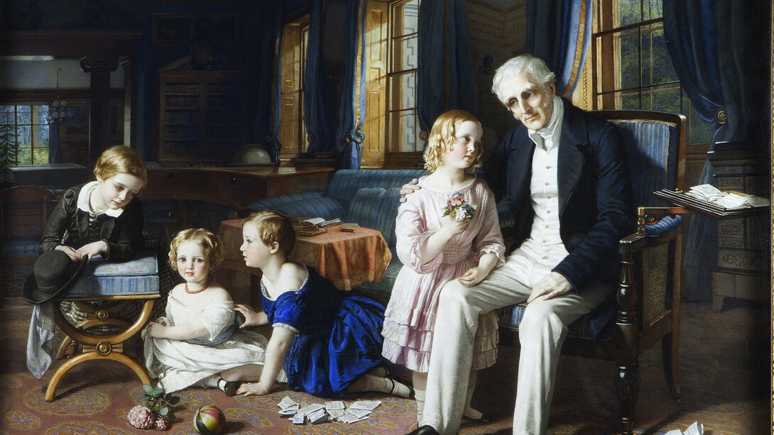 The Duke of Wellington playing with his Grandchildren By Robert Thorburn, 1852, Wellington Collection, Stratfield
Saye House © Stratfield Saye Preservation Trust