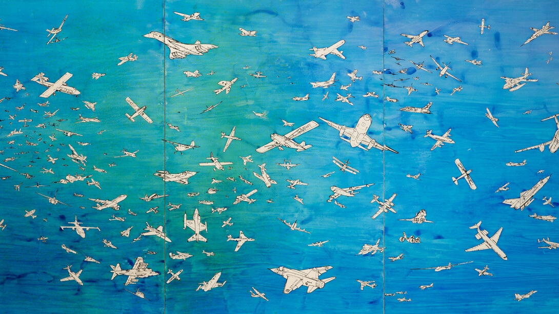 Alighiero Boetti, Aerei (detail), 1989. Courtesy of Ben Brown Fine Arts