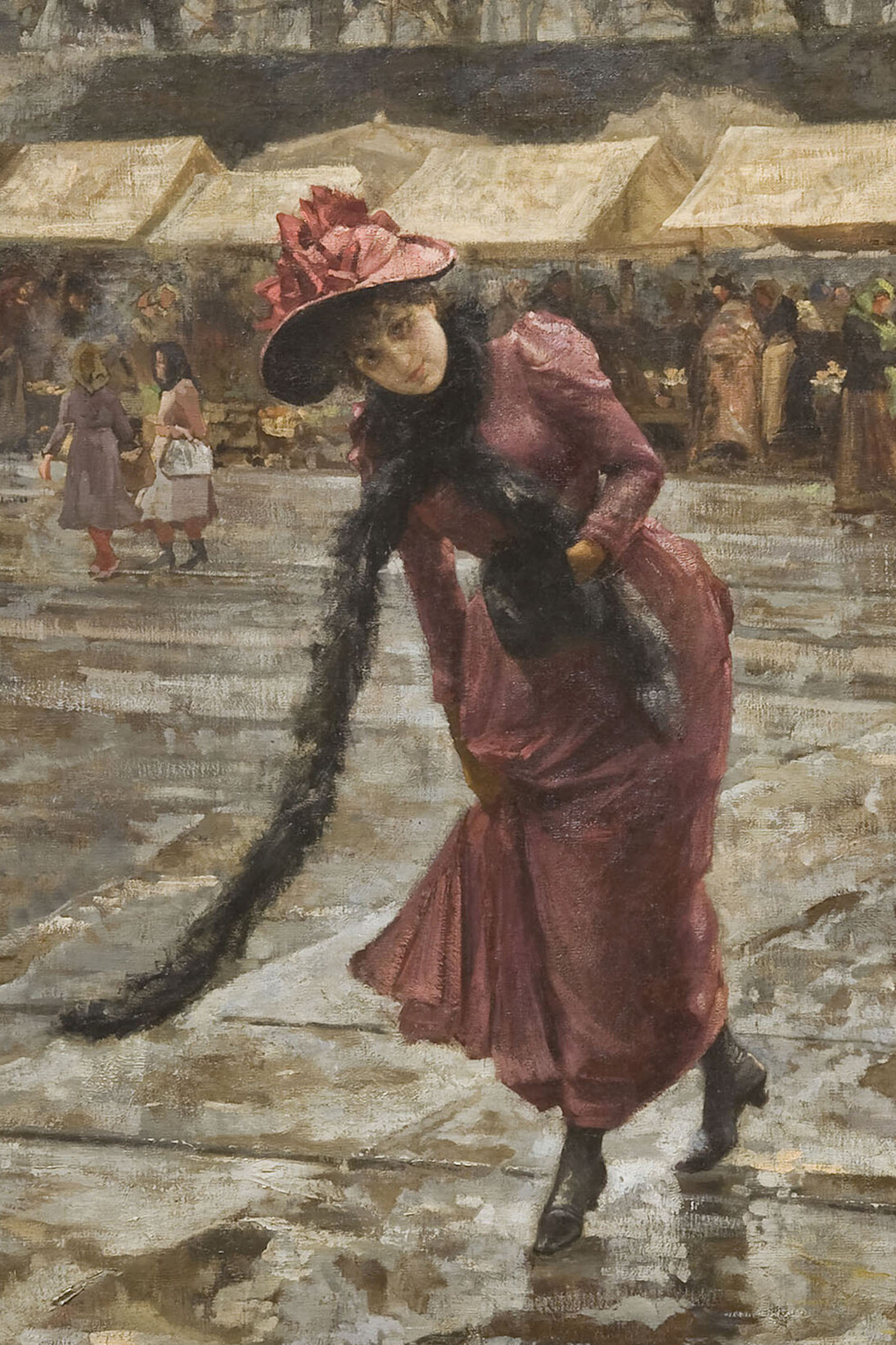 Giovanni Sottocornola, Fuori di porta, olio su tela, 135 x 220 cm. Courtesy of Gallerie Maspes