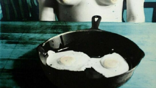 Keith Smith, Hand Mirror, 1968, Photograph with handcoloring, 10 x 8 inches