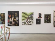 Installation view of '100 Painters of Tomorrow' London