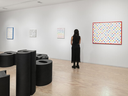 Sadie Barnette, 28, exhibition view. Courtesy of Jessica Silverman