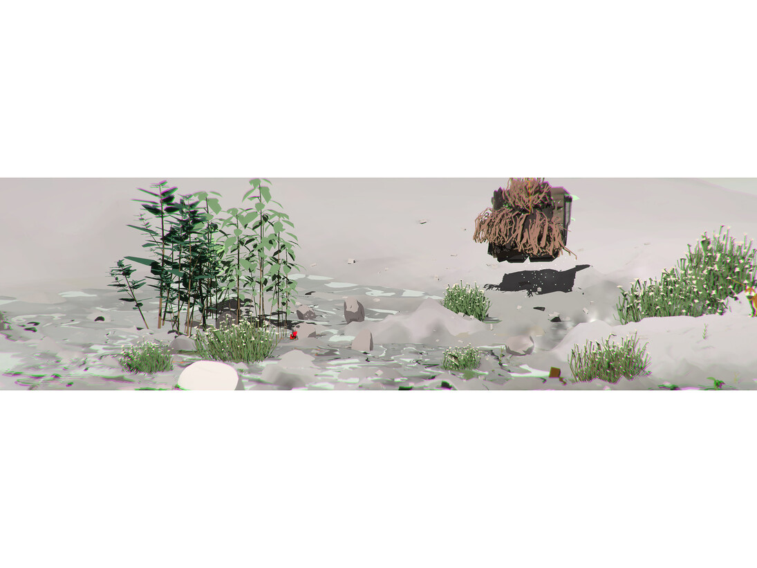 Ian Cheng, Emissary Forks at Perfection (detail), 2015, Vector drawing on vinyl, 130 x 150 cm, Courtesy of the artist and Pilar Corrias Gallery