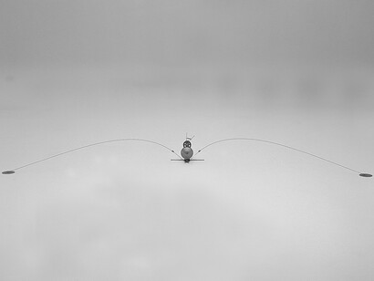 Piero Fogliati, Dittero Solitario, 1995, ph. Bruno Bani