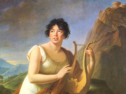 Madame de Staël retratada por Vigée Lebrun (1808)