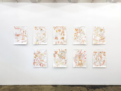 Andrea Éva Györi, Vibration highway and other works, exhibition view. Courtesy of Thomas Erben Gallery