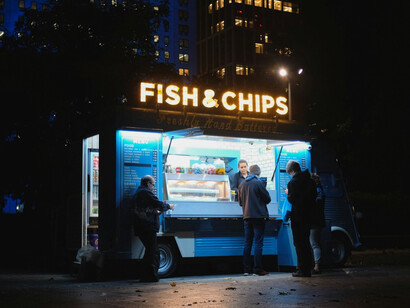 The meal is ubiquitous in the U.K., with more than 10,000 fish and chip shops in the country