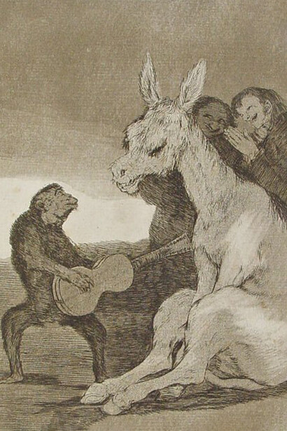 Francisco de Goya, Capricho N°38: ¡Bravísimo!, serie Los Caprichos (1799)