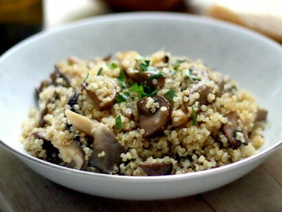 Risotto de quinua y champiñones