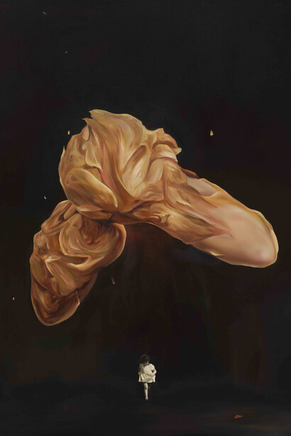 Brown night, 2015, Huile sur toile/oil on canvas, 140 x 100 cm