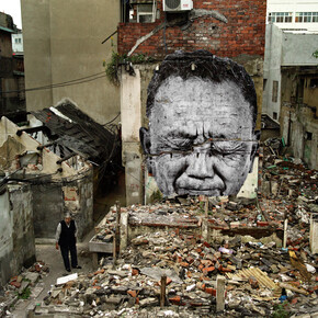 JR, The Wrinkles of the city, Action in Shanghai, Zhai Zhixin, China, 2010, Courtesy Magda Danysz Gallery