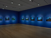 David Hockney, The moon room, exhibition view. Courtesy of Pace Gallery