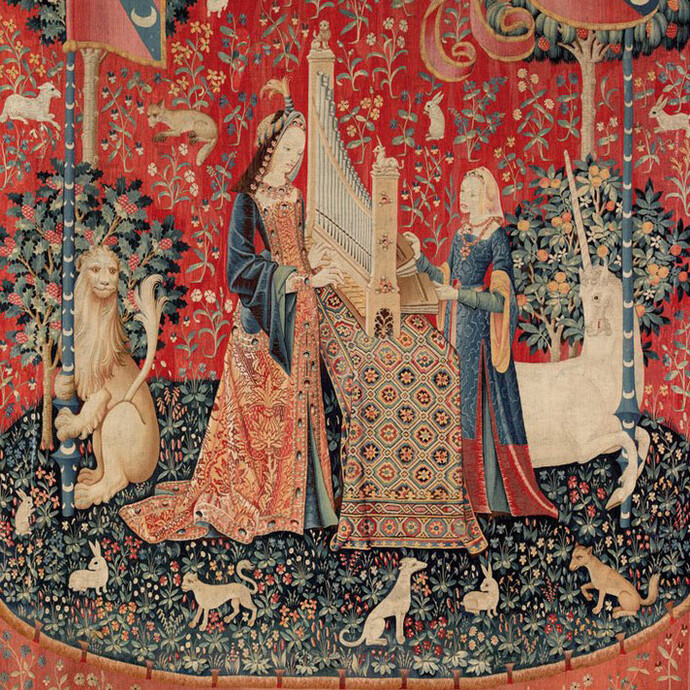 The lady and the unicorn. Courtesy of Art Gallery of NSW