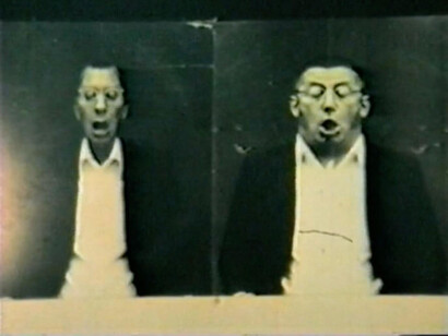Rudolf Polanszky, Der musikalische Affe (video still, detail), 1978 - 1979. Courtesy of Galerie Krinzinger