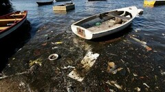 Rio de Janeiro. Resíduos se acumulam na costa da Baía de Guanabara