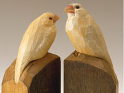 Kotaro Takamura, ‘A Couple of White Paddy-Birds’, c.1931, Painted wood, Private Collection. Photo: Tadashi Takamura