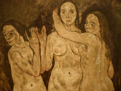 «Tres mujeres», otro cuadro de Egon Schiele (1890-1918): muerto con tan solo 28 años, la gripe española privó al arte de una figura llamada a escribir una página inolvidable en el arte contemporáneo
