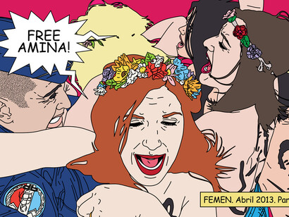 María María Acha-Kutscher. Apoyo a la activista tunecina Amina Tyler