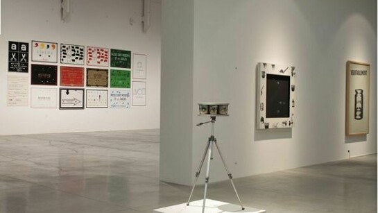 Marcel Broodthaers. L'espace de l'écriture Veduta della mostra al MAMbo, 2012 Photo Matteo Monti