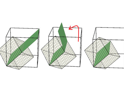 Figura 9: Dobragem no interior de um cubo.