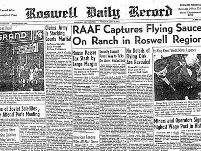 L'incidente di Roswell è un evento verificatosi a Roswell (Nuovo Messico, Stati Uniti) il 2 luglio 1947