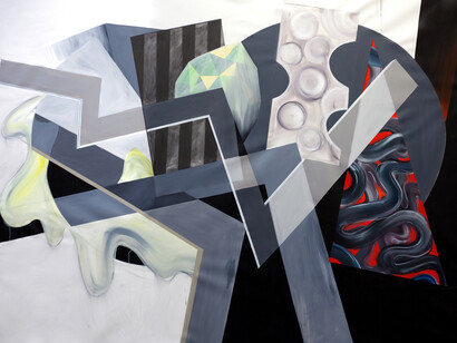 Athier, The Cut 1, 2013, Acrylic on canvas, 200 x 300 cm