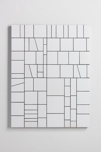 Simon Mullan, Roger, 2015, Tiles and wood, 89 × 116 × 4 cm