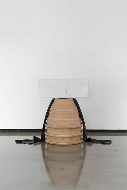 Leo Babsky, Intermediate Positions, 2014, granite, foam, 156 x 54 x 5 cm, other dimensions variable